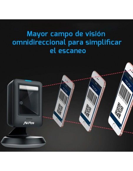 LECTOR AVPOS CODIGO DE BARRAS 630 SOBREMESA 1D-2D USB