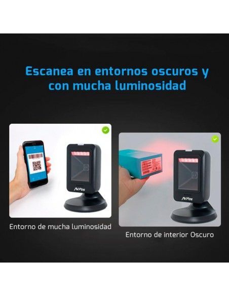 LECTOR AVPOS CODIGO DE BARRAS 630 SOBREMESA 1D-2D USB