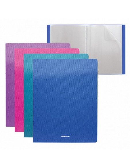 LIBRO DE PRESENTACIÓN DIAGONAL VIVID, CON 40 FUNDAS, A4, COLORES SURTIDOS