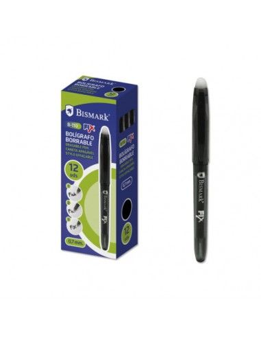 BOLIGRAFO BORRABLE C/CAPUCHON NEGRO.0.7MM