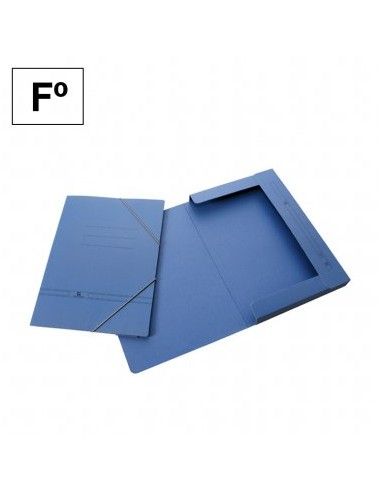 Carpeta con Gomas Karman Folio con Solapas Azul
