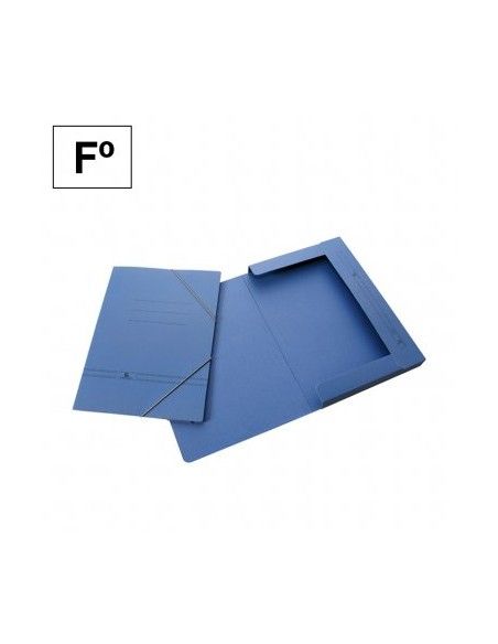 Carpeta con Gomas Karman Folio con Solapas Azul