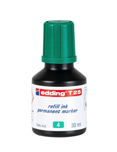 FRASCO TINTA PARA RELLENAR 25ML VERDE EDDING...