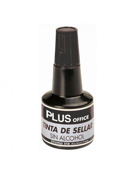 Tinta para Almohadillas Plus Office 30 ml. Negro
