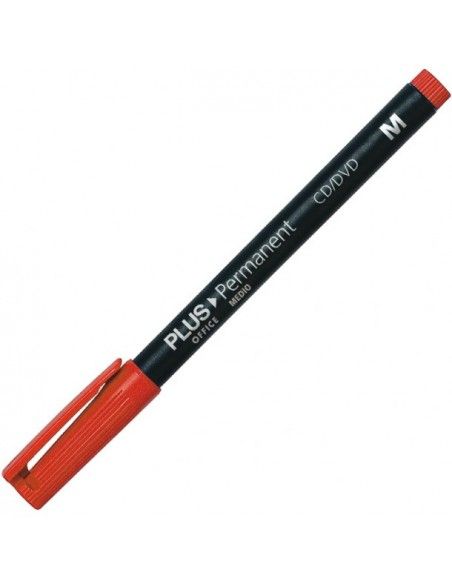 Rotulador Permanente Plus Office Permanent Medio 1 mm. Rojo