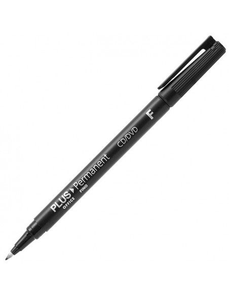 Rotulador Permanente Plus Office Permanent Fino 0,6 mm. Negro