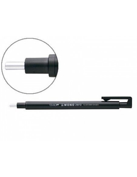 Portagomas Tombow con clip punta goma negra redonda 2,3 mm diametro