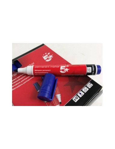 MARCADOR PERMANENTE 5 STARS COLOR AZUL 1-4MM