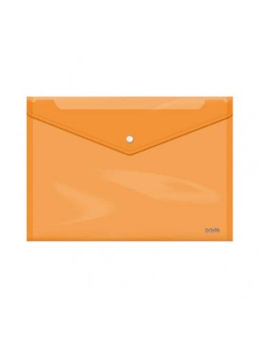 DOHE SOBRES POLIPROPILENO BROCHE NARANJA FOLIO...
