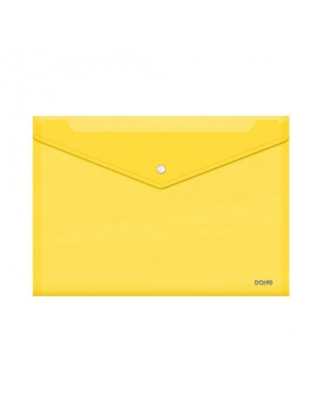 DOHE SOBRES POLIPROPILENO BROCHE AMARILLO FOLIO APAISADO 360X255 91480