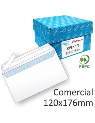 CAJA 500 SOBRES COMERCIAL OPENSAM (120X176)...