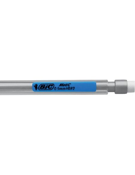 Bic Matic Original Fine Portaminas 0.5mm HB con Goma - Punta Retráctil