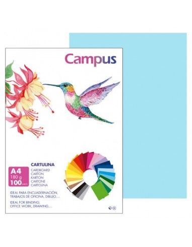 Campus Cartulina A4 Azul Celeste 180g