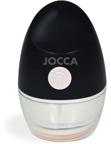Jocca Huevo Maquillador Electrico - Vibracion Lenta para Fluido y Rapida para Polvos - 3 Discos de Repuesto