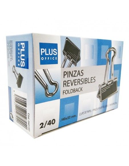 Plus Office Pinza Sujetapapeles Reversible Nº 40-40x22 mm /12 ud.