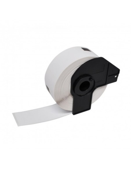 Brother DK22214 - Etiquetas Compatible de Tamaño personalizado - Ancho 12mm x 30,48 metros - Texto negro sobre fondo blanco