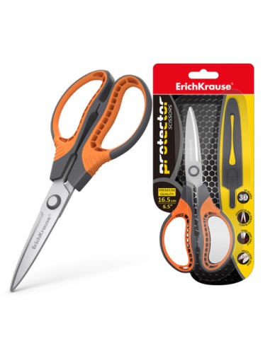BLÍSTER TIJERAS PROTECTOR 16,5 CM ERICH KRAUSE