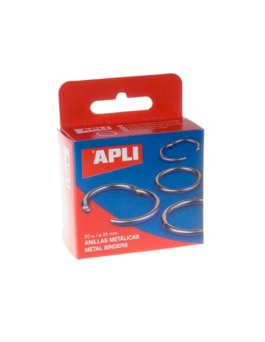 Apli Pack de 20 Anillas Metalicas Articuladas...
