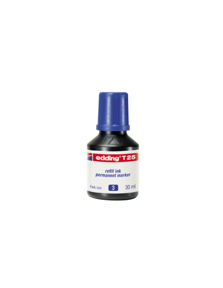 FRASCO TINTA PARA RELLENAR 25ML AZUL EDDING T25-003