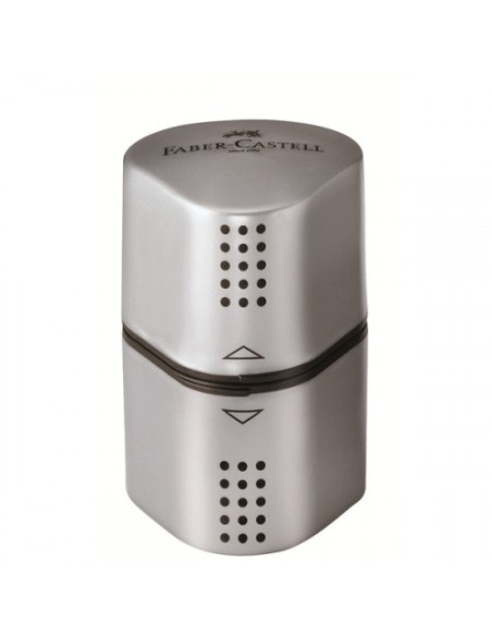 SACAPUNTAS 2 DEPOSITOS TRIO GRIP COLOR GRIS FABER CASTELL 183800
