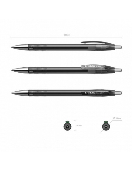 BOLÍGRAFO DE GEL AUTOMÁTICO R-301 ORIGINAL GEL MATIC, TINTA COLOR: NEGRO ERICH KRAUSE