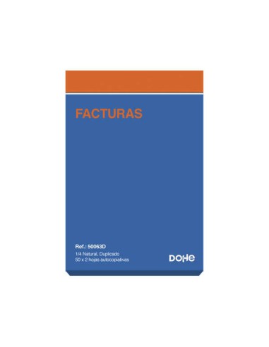 Dohe Talonario de Facturas - Cuarto Natural -...