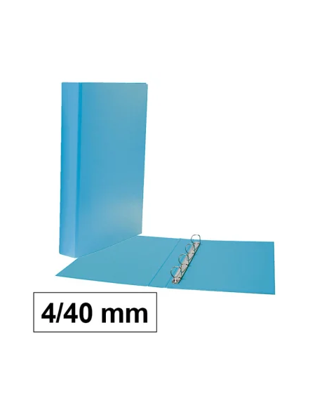Carpeta Anillas Plus Office Folio 4/40mm Azul Claro