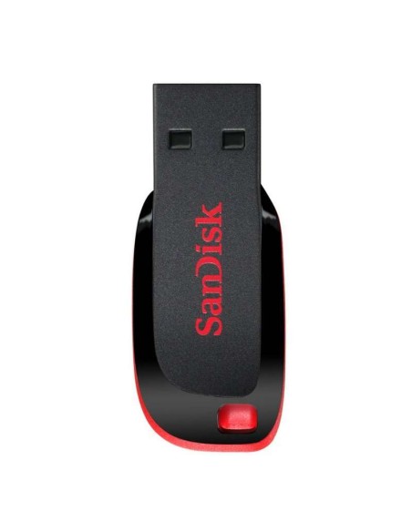 Sandisk Cruzer Blade Memoria USB 2.0 32GB - Ultra Compacta - Color Negro/Rojo (Pendrive)
