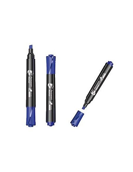 5 STAR Marcador permanente Trazo 1-4 mm Punta biselada Azul